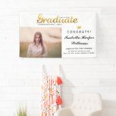 Chic Gold Trendy Graduation Party Class of 20XX Spandoek (Insitu)