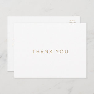 Chic Gold Typografie Hartelijk dank Briefkaart