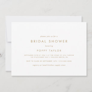 Chic Gold Typografie Horizontale Vrijgezellenfeest Kaart