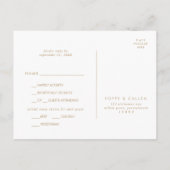 Chic Gold Typography Menu Keuze RSVP Briefkaart (Achterkant)