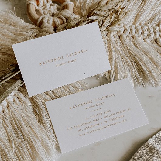 Chic Gold Typography Visitekaartje