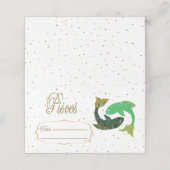 Chic Gold Vissen Zodiac Verjaardag (Buitenkant ongevouwen)