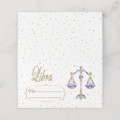 Chic Gold Weegschaal Zodiac Verjaardag (Buitenkant ongevouwen)