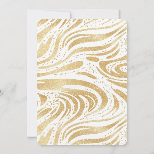 Chic Gold wervelt verjaardag Kaart (Achterkant)