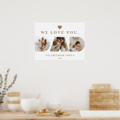 Chic Gold White Aangepast Drie Pap Script-foto's Poster (Keuken)