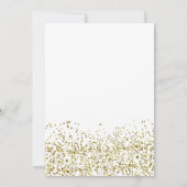 Chic gold white, behalve date foto bruiloft save the date (Achterkant)