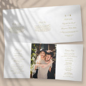 Chic Gold & White bruiloft Drieluik Programma