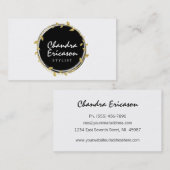 Chic Gold Wreath STYLIST Visitekaartje (Voorkant / Achterkant)