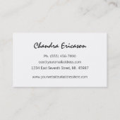 Chic Gold Wreath STYLIST Visitekaartje (Achterkant)