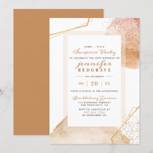 Chic Golden Abstracte Stippen Unieke verrassingspa Kaart