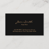 Chic Golden Dots Deluxe Carte de visite noir (Dos)