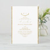 CHIC GOLDEN MARIAGE GOLD FOIL LUXE INVITATION (Debout devant)