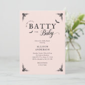 Chic Gothic Baby shower uitnodiging (Staand voorkant)