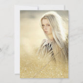 Chic goud glitter script ivoren foto Sweet 16 Kaart (Achterkant)