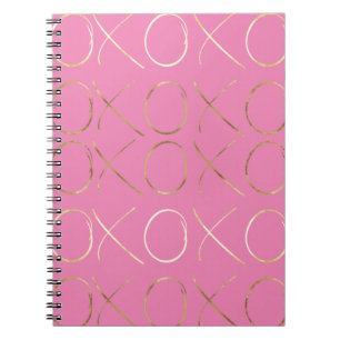 Chic Goud Roze Girly Glam XOXO Notitieboek