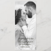 Chic Goud Zwart Bibliotheek Boek Hoesje Bruiloft Menu (Achterkant)