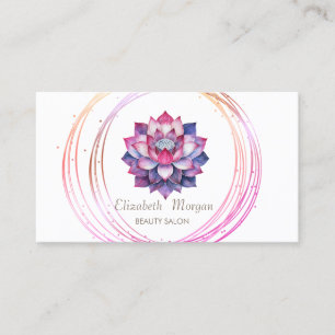 Chic gouden cirkels Violet Lotus Zen Stenen Visitekaartje