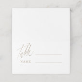 Chic Gouden Kalligrafie Trouwtafelnummer (Buitenkant ongevouwen)