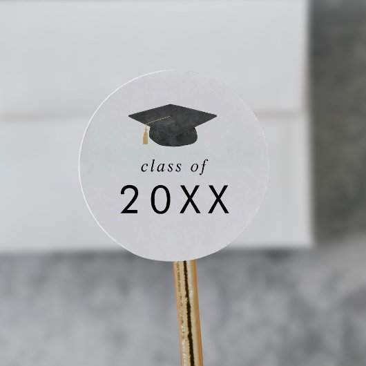 Chic Grad Casquette Classe Année Sticker Graduatio