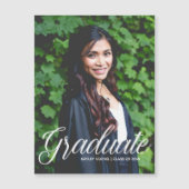 Chic Graduate Photo 2025 Magnet Faire-part (Devant)