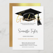 Chic Graduation Party uitnodiging (Voorkant / Achterkant)