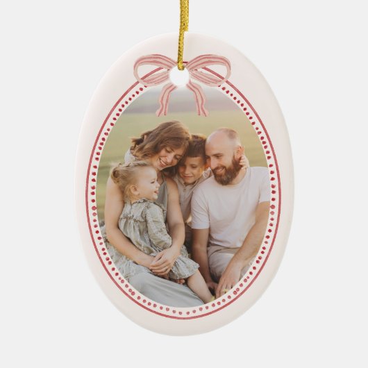 Chic Grandmillennial Christmas Oval Ornament (Voorkant)