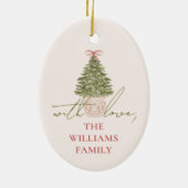 Chic Grandmillennial Christmas Oval Ornament (Achterkant)