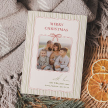 Chic Grandmillennial Coquette Kerstfoto
