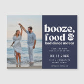 Chic Grappige Trouwfoto Bewaar de Datum (Voorkant)