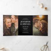 Chic + Gras Typographie Enregistrer Le Carte photo (Intérieur)