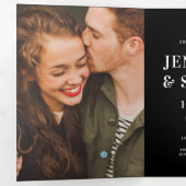 Chic + Gras Typographie Enregistrer Le Carte photo (Intérieur en premier)