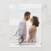 Chic Gratitude | Weddenfoto Hartelijk dank Briefkaart (Voorkant)