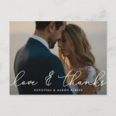 Chic Gratitude | Weddenfoto Hartelijk dank Briefkaart (Voorkant)