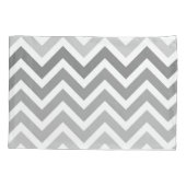 Chic Gray Chevron Ombre ZigZag Pattern Kussensloop (Achterkant)