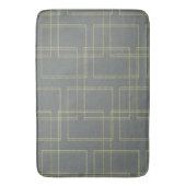 Chic Gray & Gold Geometric Glam Badmat (Voorkant Verticaal)