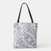 Chic Gray Pattern Monogrammed Draagtas (Achterkant)