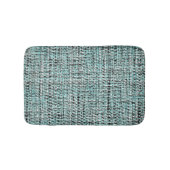 Chic Gray Seafoam Blue Green Boucle Woven Pattern Badmat (Voorkant)