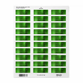 Chic Green Brushed Metal Return Address Label (Full Sheet)