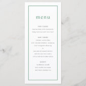 Chic Green Ditzy Floral Wedding Menu (Voorkant)