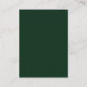 Chic Green Floral kerstbruiloft Honeymoon Fonds Informatiekaartje (Achterkant)