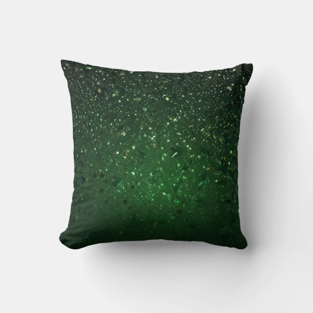 Chic Green Glitter Kussen (Voorkant)
