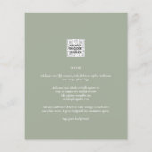 Chic Green Photo Wedding nodigt QR Code Save Date Flyer (Achterkant)