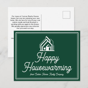 Chic Green Vastgoedbedrijf Aangepaste Makelaar Briefkaart