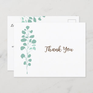 Chic Greenery Botanical Dank je Briefkaart