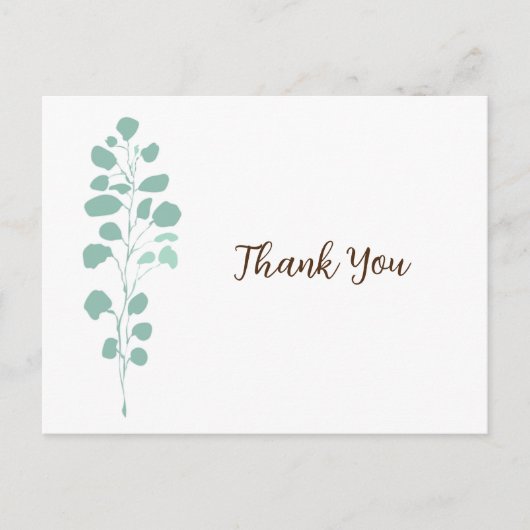 Chic Greenery Botanical Dank je Briefkaart (Voorkant)