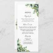 Chic Greenery Botanische Tuin Wedding Menu (Voorkant / Achterkant)