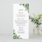 Chic Greenery Botanische Tuin Wedding Menu (Staand voorkant)