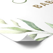 Chic Greenery Noah's Ark Baby shower Welkomstbord Poster (Hoek)