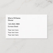 Chic grenouille rose Mode Boutique Carte de visite (Dos)