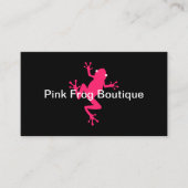 Chic grenouille rose Mode Boutique Carte de visite (Devant)